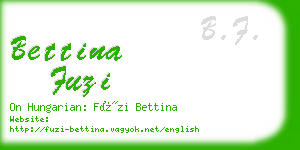 bettina fuzi business card